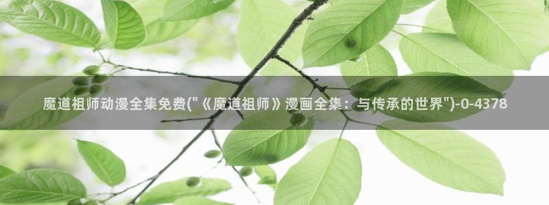 魔道祖师动漫免费